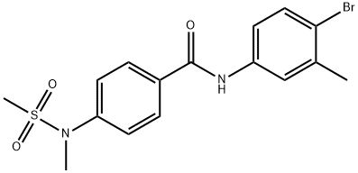 N-(4-bromo-3-methylphenyl)-4-[methyl(methylsulfonyl)amino]benzamide Struktur