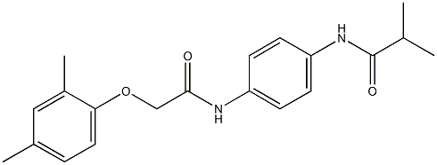 N-(4-{[(2,4-dimethylphenoxy)acetyl]amino}phenyl)-2-methylpropanamide Struktur