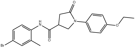 N-(4-bromo-2-methylphenyl)-1-(4-ethoxyphenyl)-5-oxo-3-pyrrolidinecarboxamide Struktur