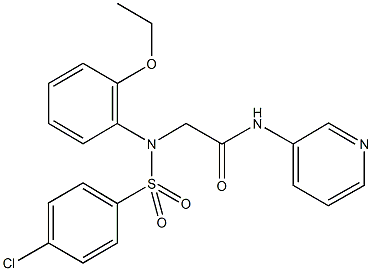 2-{[(4-chlorophenyl)sulfonyl]-2-ethoxyanilino}-N-(3-pyridinyl)acetamide Struktur