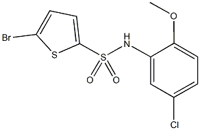 5-bromo-N-(5-chloro-2-methoxyphenyl)-2-thiophenesulfonamide Struktur