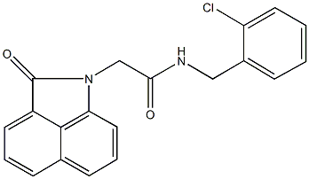 N-(2-chlorobenzyl)-2-(2-oxobenzo[cd]indol-1(2H)-yl)acetamide Struktur