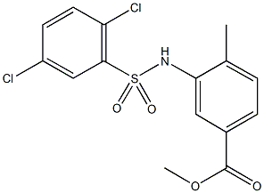 methyl 3-{[(2,5-dichlorophenyl)sulfonyl]amino}-4-methylbenzoate Struktur