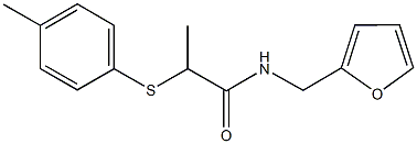 N-(2-furylmethyl)-2-[(4-methylphenyl)sulfanyl]propanamide Struktur