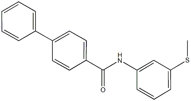 N-[3-(methylsulfanyl)phenyl][1,1'-biphenyl]-4-carboxamide Struktur