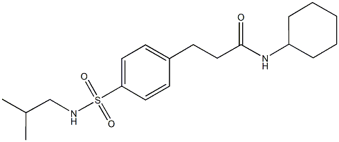 N-cyclohexyl-3-{4-[(isobutylamino)sulfonyl]phenyl}propanamide Struktur