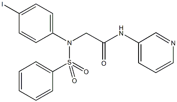 2-[4-iodo(phenylsulfonyl)anilino]-N-(3-pyridinyl)acetamide Struktur