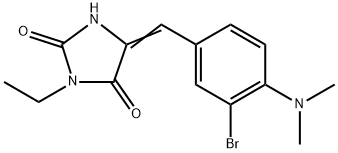 5-[3-bromo-4-(dimethylamino)benzylidene]-3-ethyl-2,4-imidazolidinedione Struktur