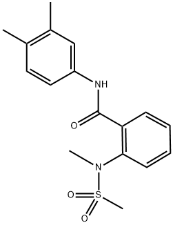 N-(3,4-dimethylphenyl)-2-[methyl(methylsulfonyl)amino]benzamide Struktur