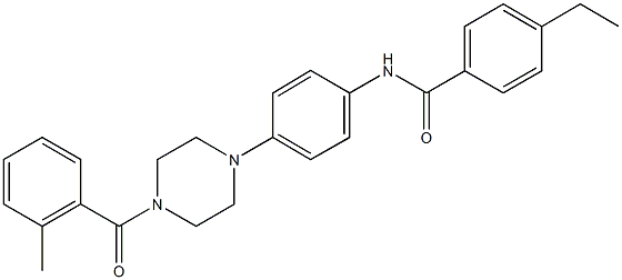 4-ethyl-N-{4-[4-(2-methylbenzoyl)-1-piperazinyl]phenyl}benzamide Struktur