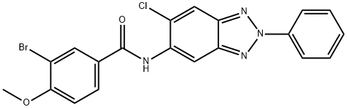 3-bromo-N-(6-chloro-2-phenyl-2H-1,2,3-benzotriazol-5-yl)-4-methoxybenzamide Struktur