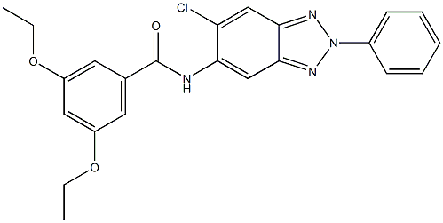 N-(6-chloro-2-phenyl-2H-1,2,3-benzotriazol-5-yl)-3,5-diethoxybenzamide Struktur