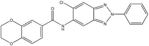 N-(6-chloro-2-phenyl-2H-1,2,3-benzotriazol-5-yl)-2,3-dihydro-1,4-benzodioxine-6-carboxamide Struktur