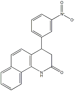 4-{3-nitrophenyl}-3,4-dihydrobenzo[h]quinolin-2(1H)-one Struktur