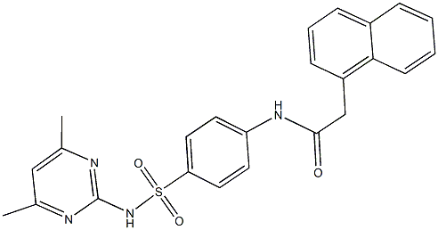 N-(4-{[(4,6-dimethyl-2-pyrimidinyl)amino]sulfonyl}phenyl)-2-(1-naphthyl)acetamide Struktur