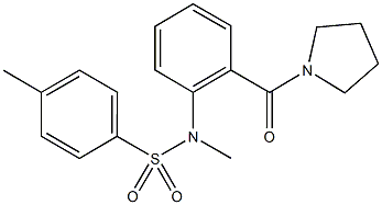 N,4-dimethyl-N-[2-(1-pyrrolidinylcarbonyl)phenyl]benzenesulfonamide Struktur