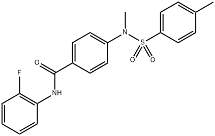 N-(2-fluorophenyl)-4-{methyl[(4-methylphenyl)sulfonyl]amino}benzamide Struktur