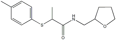 2-[(4-methylphenyl)thio]-N-(tetrahydro-2-furanylmethyl)propanamide Struktur