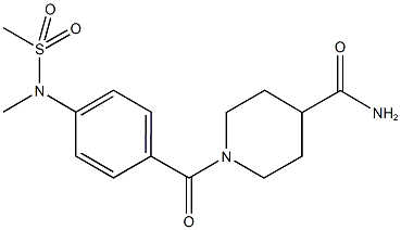 1-{4-[methyl(methylsulfonyl)amino]benzoyl}-4-piperidinecarboxamide Struktur