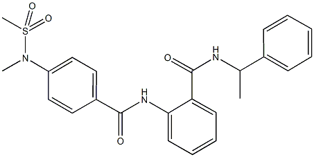 2-({4-[methyl(methylsulfonyl)amino]benzoyl}amino)-N-(1-phenylethyl)benzamide Struktur