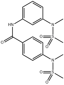 4-[methyl(methylsulfonyl)amino]-N-{3-[methyl(methylsulfonyl)amino]phenyl}benzamide Struktur