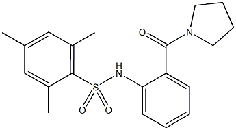 2,4,6-trimethyl-N-[2-(1-pyrrolidinylcarbonyl)phenyl]benzenesulfonamide Struktur