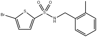 5-bromo-N-(2-methylbenzyl)-2-thiophenesulfonamide Struktur