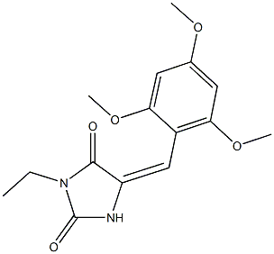 3-ethyl-5-(2,4,6-trimethoxybenzylidene)-2,4-imidazolidinedione Struktur