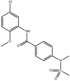 N-(5-chloro-2-methoxyphenyl)-4-[methyl(methylsulfonyl)amino]benzamide Struktur