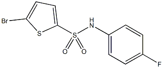 5-bromo-N-(4-fluorophenyl)-2-thiophenesulfonamide Struktur