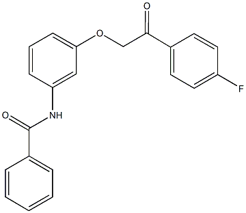 N-{3-[2-(4-fluorophenyl)-2-oxoethoxy]phenyl}benzamide Struktur