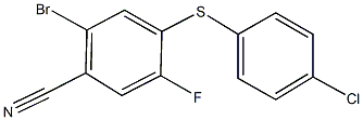 2-bromo-4-[(4-chlorophenyl)sulfanyl]-5-fluorobenzonitrile Struktur