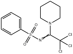 N-[2,2,2-trichloro-1-(1-piperidinyl)ethylidene]benzenesulfonamide Struktur