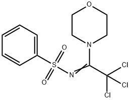 N-[2,2,2-trichloro-1-(4-morpholinyl)ethylidene]benzenesulfonamide Struktur