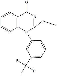 2-ethyl-1-[3-(trifluoromethyl)phenyl]-4(1H)-quinazolinone Struktur