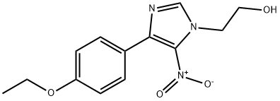 2-{4-(4-ethoxyphenyl)-5-nitro-1H-imidazol-1-yl}ethanol Struktur