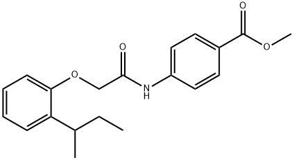 methyl 4-{[(2-sec-butylphenoxy)acetyl]amino}benzoate Struktur