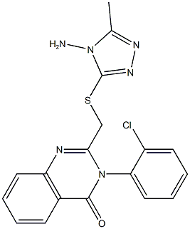 2-{[(4-amino-5-methyl-4H-1,2,4-triazol-3-yl)sulfanyl]methyl}-3-(2-chlorophenyl)-4(3H)-quinazolinone Struktur