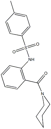 4-methyl-N-[2-(1-piperidinylcarbonyl)phenyl]benzenesulfonamide Struktur