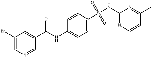 5-bromo-N-(4-{[(4-methyl-2-pyrimidinyl)amino]sulfonyl}phenyl)nicotinamide Struktur