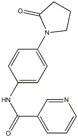 N-[4-(2-oxo-1-pyrrolidinyl)phenyl]nicotinamide Struktur