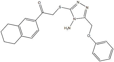 2-{[4-amino-5-(phenoxymethyl)-4H-1,2,4-triazol-3-yl]sulfanyl}-1-(5,6,7,8-tetrahydro-2-naphthalenyl)ethanone Struktur