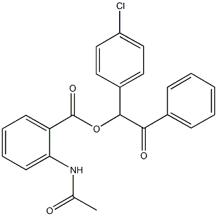 1-(4-chlorophenyl)-2-oxo-2-phenylethyl 2-(acetylamino)benzoate Struktur