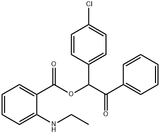 1-(4-chlorophenyl)-2-oxo-2-phenylethyl 2-(ethylamino)benzoate Struktur