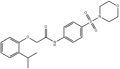 2-(2-isopropylphenoxy)-N-[4-(4-morpholinylsulfonyl)phenyl]acetamide Struktur