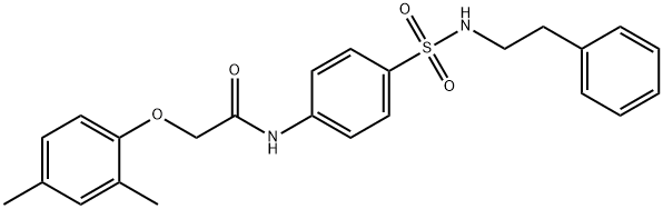 2-(2,4-dimethylphenoxy)-N-(4-{[(2-phenylethyl)amino]sulfonyl}phenyl)acetamide Struktur