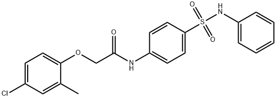 N-[4-(anilinosulfonyl)phenyl]-2-(4-chloro-2-methylphenoxy)acetamide Struktur