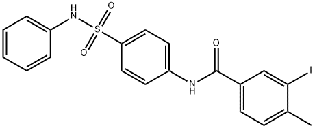 N-[4-(anilinosulfonyl)phenyl]-3-iodo-4-methylbenzamide Struktur