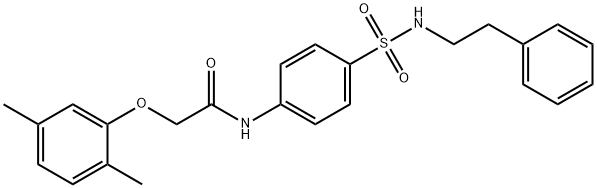 2-(2,5-dimethylphenoxy)-N-(4-{[(2-phenylethyl)amino]sulfonyl}phenyl)acetamide Struktur