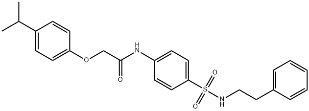 2-(4-isopropylphenoxy)-N-(4-{[(2-phenylethyl)amino]sulfonyl}phenyl)acetamide Struktur